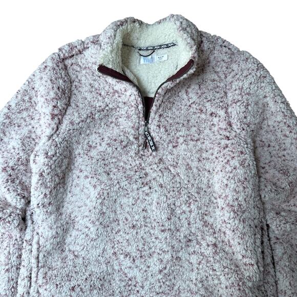 Time and Tru Lavender Fleece Quarter Zip Pullover Girl’s Size M (8-10) - Picture 2 of 14